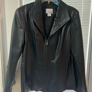 Black small leather jacket
